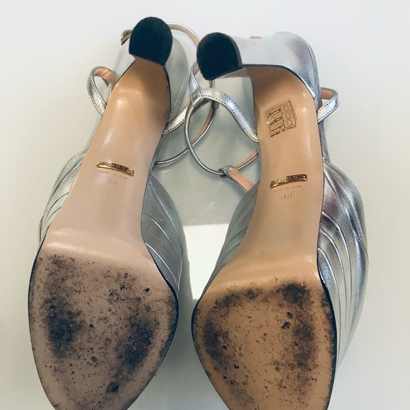 Gucci Metallic Silver Platform Sandals - Picture 4 of 4